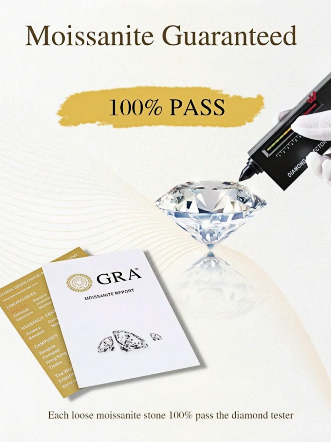 S925 Sterling Silver 1CT Synthetic Moissanite Ring, Luxury Engagement Ring for Women, Trendy All-match & Exquisite Jewelry for Birthday Gift with Box