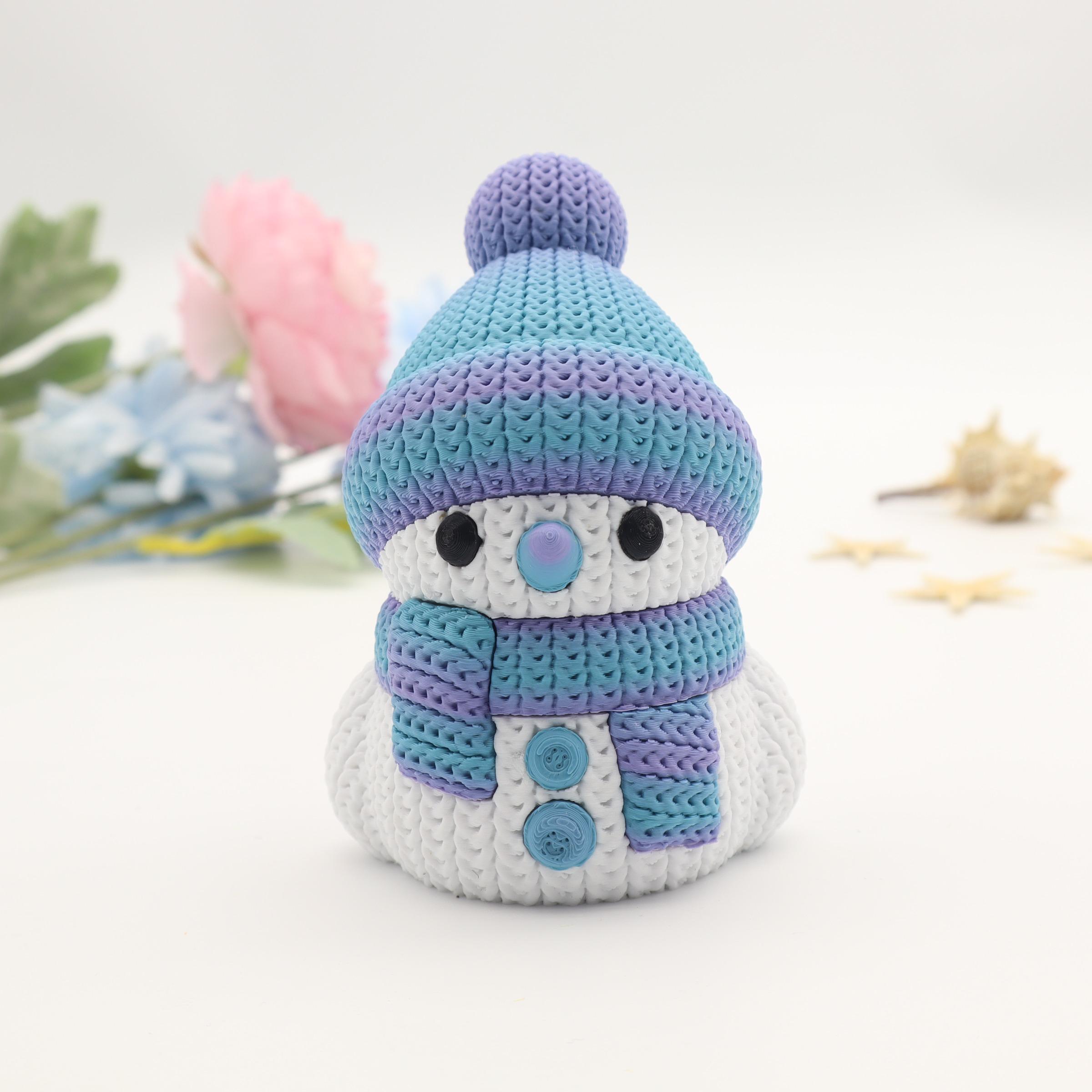 3D Printed Snowman Set, Home Decor Desktop Ornament, Halloween Christmas Gift, Suitable for Any Occasion, 1pc/6pcs, Desktop Statue