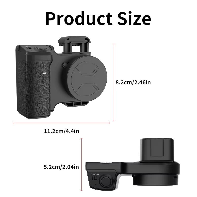 Magnetic Phone Selfie Stick Holder with Camera Bluetooth-compatible Remote Shutter, Adjustable Light, 1/4 Screw Hole, Compatible with Android iPhone