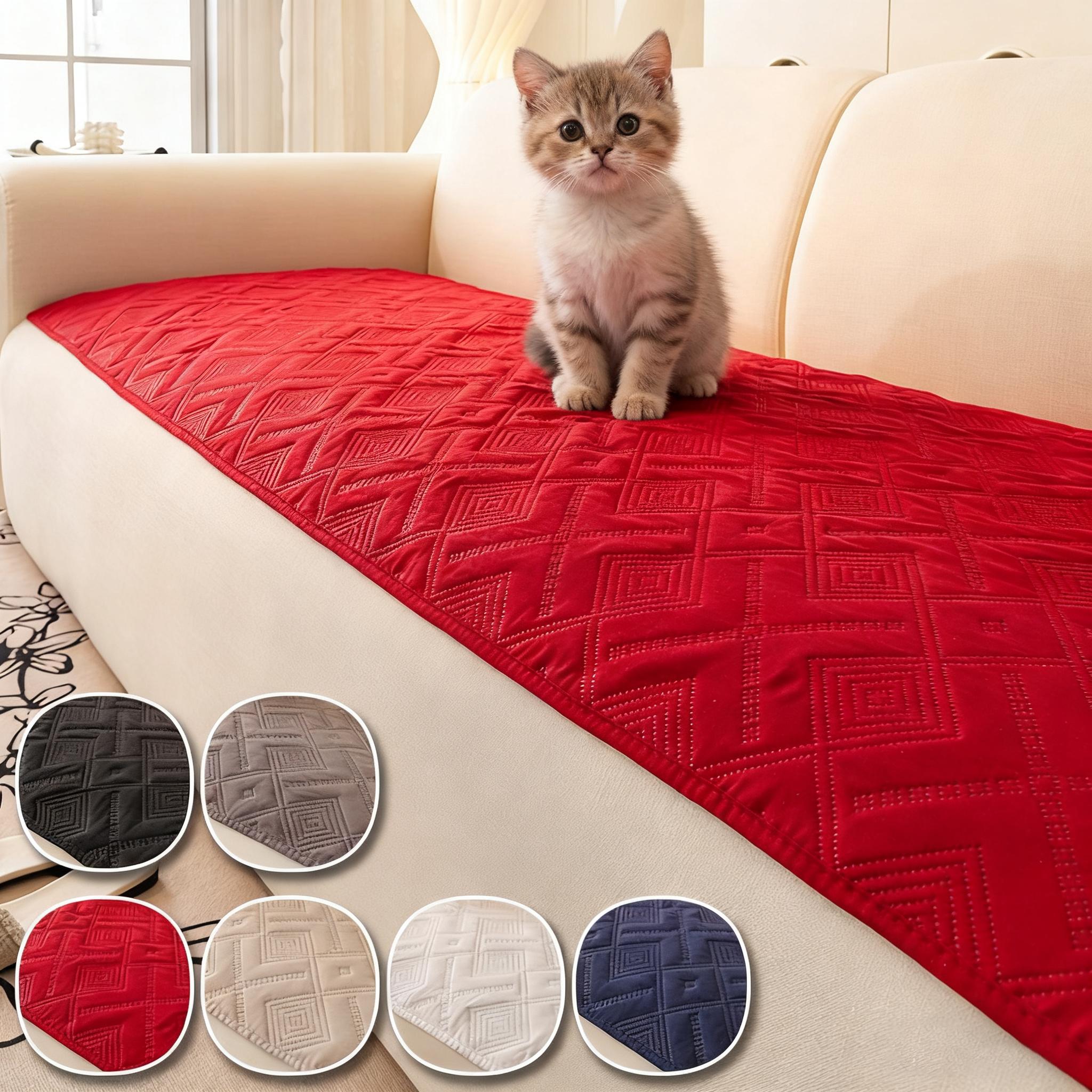 1PC Lightweight Thin Sofa Cushion for 2/3/4 Seater L-Shaped Sofas, Modern Ultrasonic Embossed Geometric Pattern, Pet Friendly