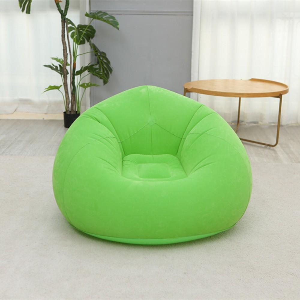 Inflatable Plush Lazy Sofa, Single Person Ball Shaped Air Couch, Foldable Outdoor Leisure Chair, Comfortable and Portable