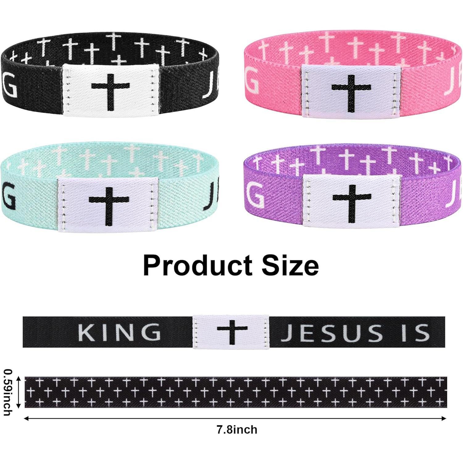 4 count Daily  Verse  is  Bracelet, Christian  Wearable Wristband for Women Men