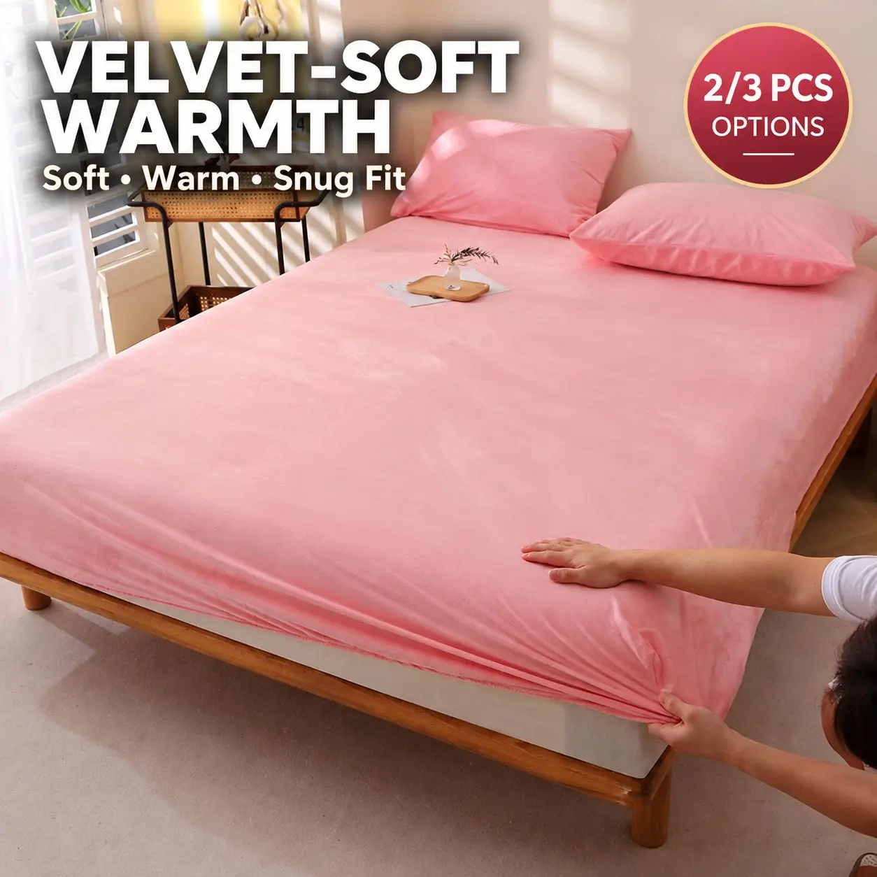 2Pcs/3Pcs Crystal Velvet Fitted Sheet Set, Fitted Mattress Sheets, Soft Milk Velvet Plush Bedding, Skin-Friendly Warm Cozy, for Fall & Winter, Ideal for Bedroom, Dorm, Apartment & Home Use, Multiple Sizes Available