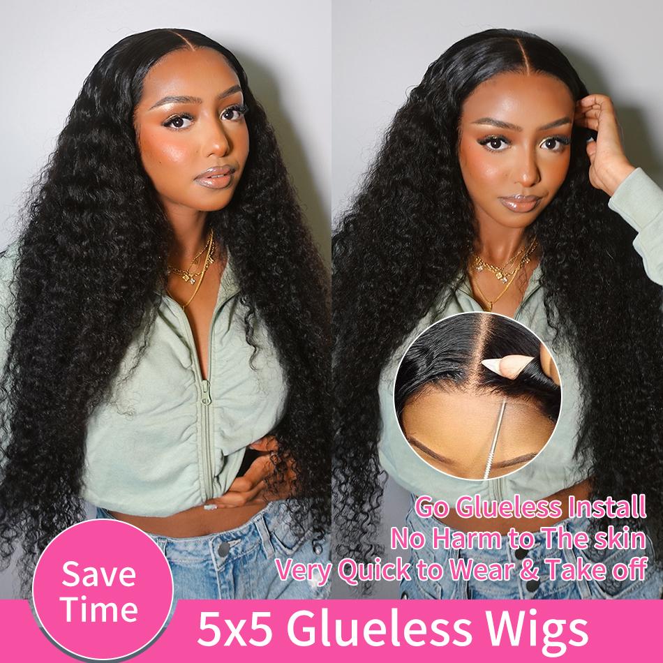 Bling Hair Glueless Easy Wear Wig Human Hair Deep Wave 6x4 5x5 7x5 9x6 Pre Plucked Pre Cut HD Lace Wig Human Hair Ready To Wear Lace Closure Wigs for Women TikTokShopHolidayHaul