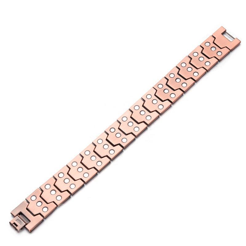 A pure copper men's bracelet, 3X super strong magnetic bracelet, 99.99% pure copper, with 3500 Gauss neodymium magnet, adjustable copper magnetic bracelet, birthday and bachelor party gift, universal holiday wear, copper bracelet jewelry gift A pure copper men's bracelet, 3X super strong magnetic bracelet, 99.99% pure copper, with 3500 Gauss neodymium magnet, adjustable copper magnetic bracelet, birthday and bachelor party gift, universal holiday wear, copper bracelet jewelry gift