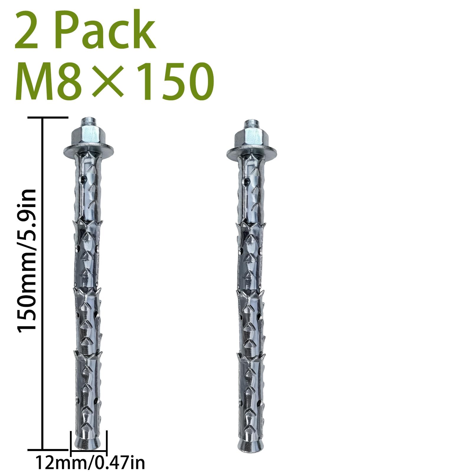 Concrete Anchor Holder Ground – Sleeve Anchors for Hollow Brick & Foam Brick, Carbon Steel One-Piece Design, Blue Zinc, Rust Resistant, Easy 3-Step Install, for Furniture & Shelves, Multiple Usage Methods