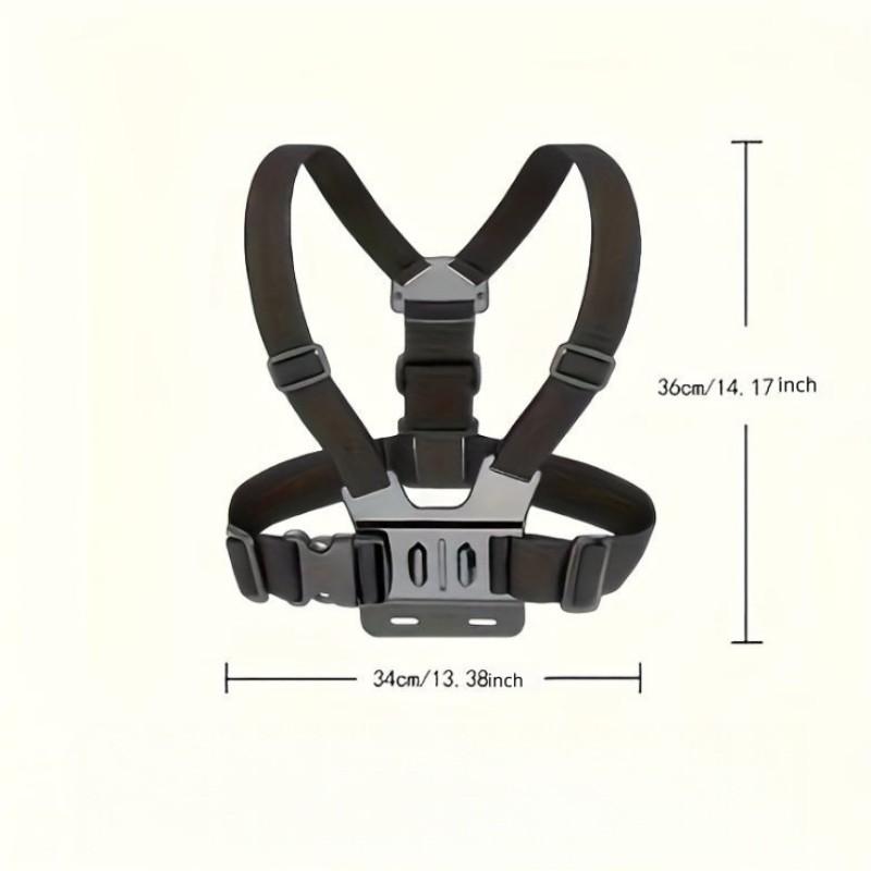 Universal adjustable chest strap, suitable for cycling, rowing, fishing, skateboarding, compatible with iPhone, GoPro, DJI sports cameras, POV/VLOG recording, ABS material, Camera Accessory, Vlog Accessories
