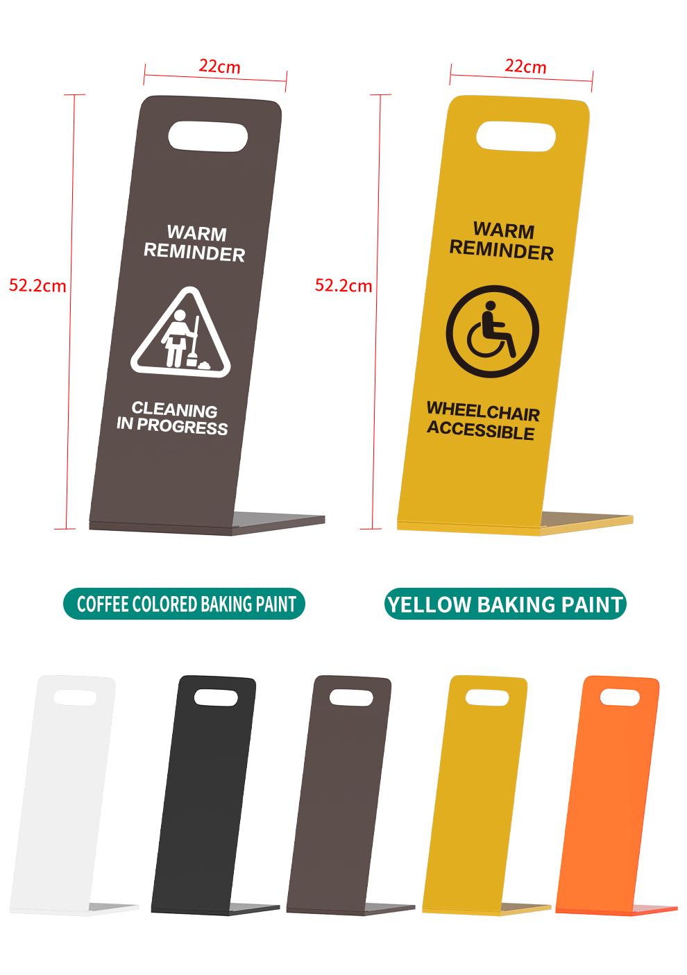 Metal Wet Floor Caution Sign, Durable Fade Resistant; Custom No Parking Sign, Maintenance Warning Sign for Commercial Use