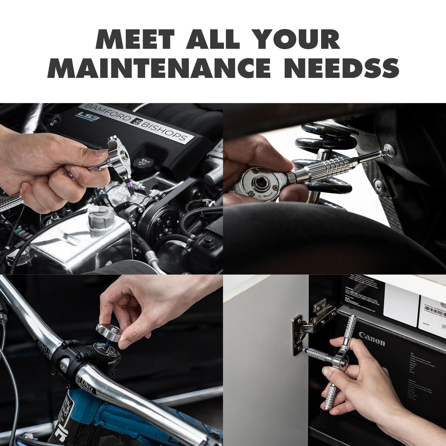 Magnetic Screwdriver Set, Multifunctional Screwdriver Drill Bit Set, Replaceable Screwdriver Bits, Household Repair Tool Kit with Detachable T-shaped Ratchet Handle, Tools & Hardware