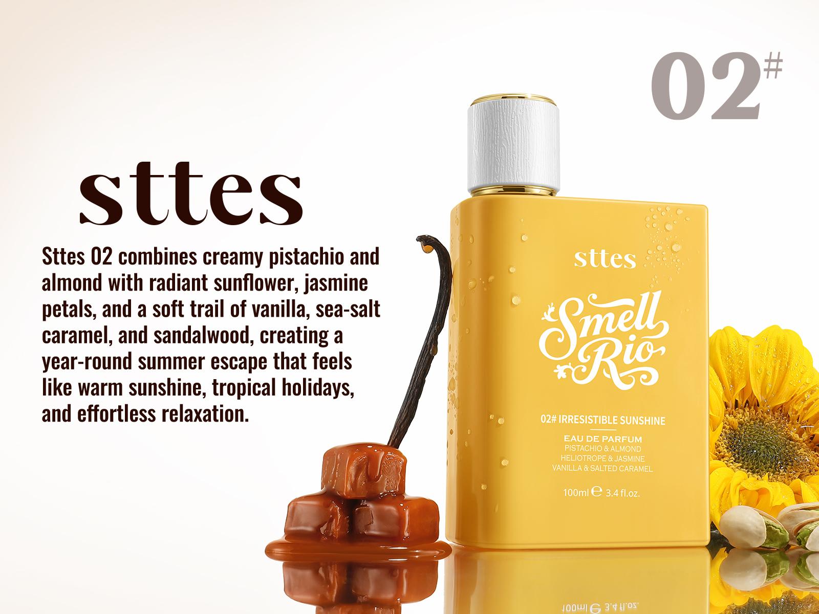 Sttes Perfume 02 Irresistible - Perfume for Women - Pistachio, Vanilla & Salted Caramel Eau de Parfum 100ml