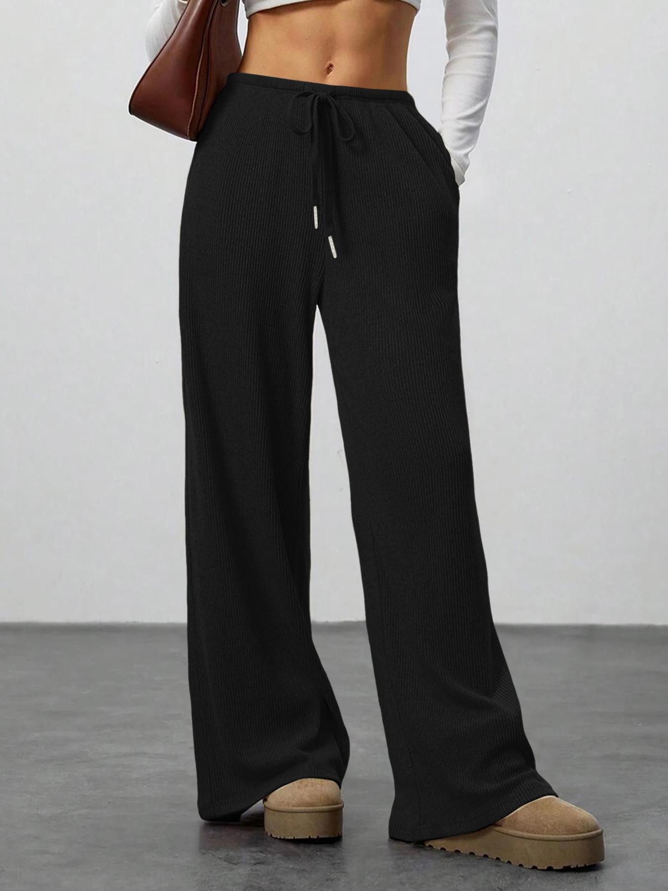 High Waist Comfortable Wide Leg Casual Jogging Pants, Versatile Athletic Trousers for Relaxed Fit, Ideal for Everyday Wear, Athleisure Casual Bottoms, Athleisure Style Bottoms