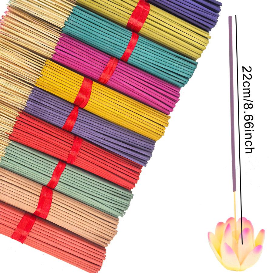 7 Sets of 140 Incense Sticks, Rose Lavender Sandalwood Jasmine Mint Cherry Vanilla Sage Dragon Blood Scents, Home Office Yoga Meditation, Scented