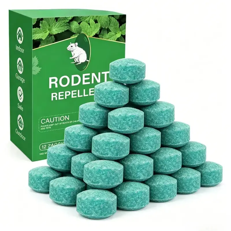 24-Pack Natural Peppermint & Lemon Oil-Infused Rodent Deterrent Balls, Safe Long-Lasting Easy-to-Use Residential Pest Control for Indoors/Outdoors (Deters Squirrels, Rats)