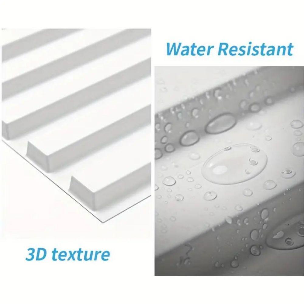 FLOLEOPA PVC Plastic 3D Wall Panels, Waterproof and Fire-Resistant, 11.8x11.8 inches, Approx. 1mm Thickness. Ideal for Living Rooms, Bedrooms, Hotels, Offices, Game Rooms, and TV Feature Walls. Modern Home Decor Vinyl. Includes Installation Accessories.