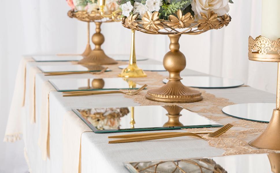 12 Pack Mirror Centerpieces for Tables, 12" Round Mirrors for Centerpieces Wedding Party Mirror Tiles Christmas Decorations, 2MM