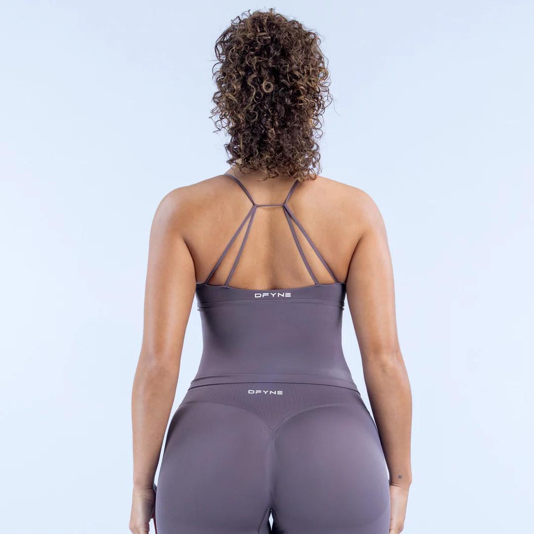 Dfyne Vision Twist Front Longline Top Outdoor Sports, Fitness Cycling, Rock Climbing, Aerobic exercise
