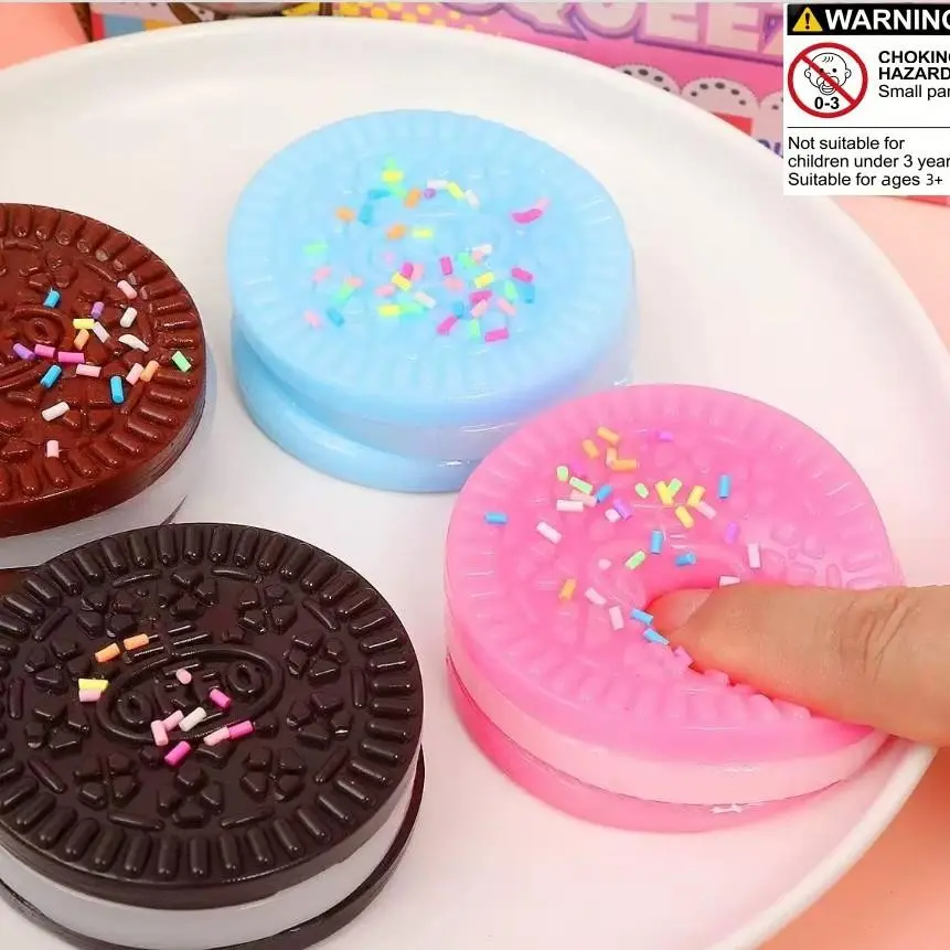 3-Pack Colorful Cookie Squishy Toys, Squishy Set, Soft Handmade Stress Relief, Perfect for Office, Holidays, Birthdays, Desk Decor