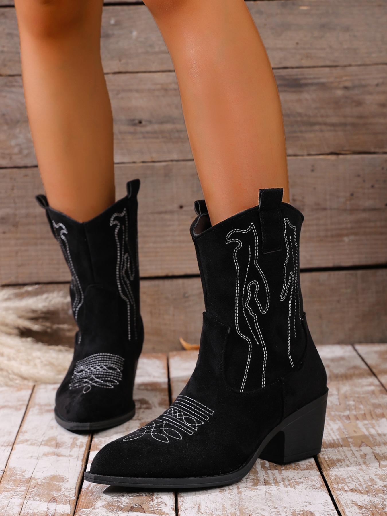 Women's Faux Fur Classic Boots with Side Zipper, Elegant Fashion Shoes ...
