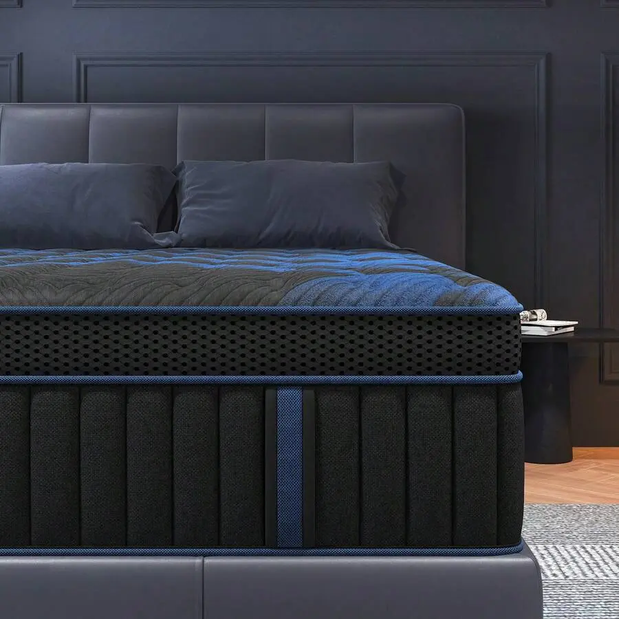 12-Inch Mattress in a Box - Twin, Full, Queen, King Sizes - Pocket Spring Gel Memory Foam, Medium Firm, Motion Isolation, Edge Support