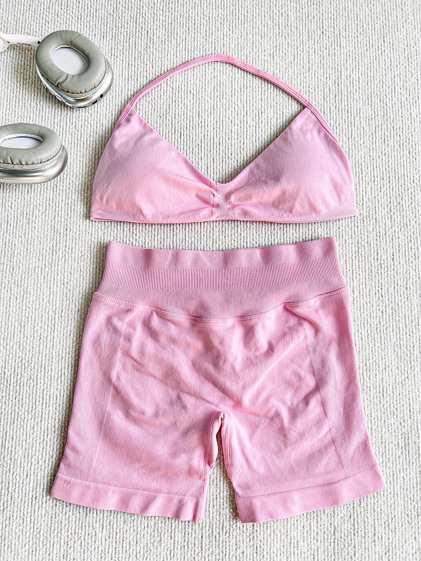 New Women's Sporty Yoga Set, High-Waist Tight-Fitting Shorts and Tank Top, Summer Fitness for Running and Gym New Women's Sporty Yoga Set, High-Waist Tight-Fitting Shorts and Tank Top, Summer Fitness for Running and Gym