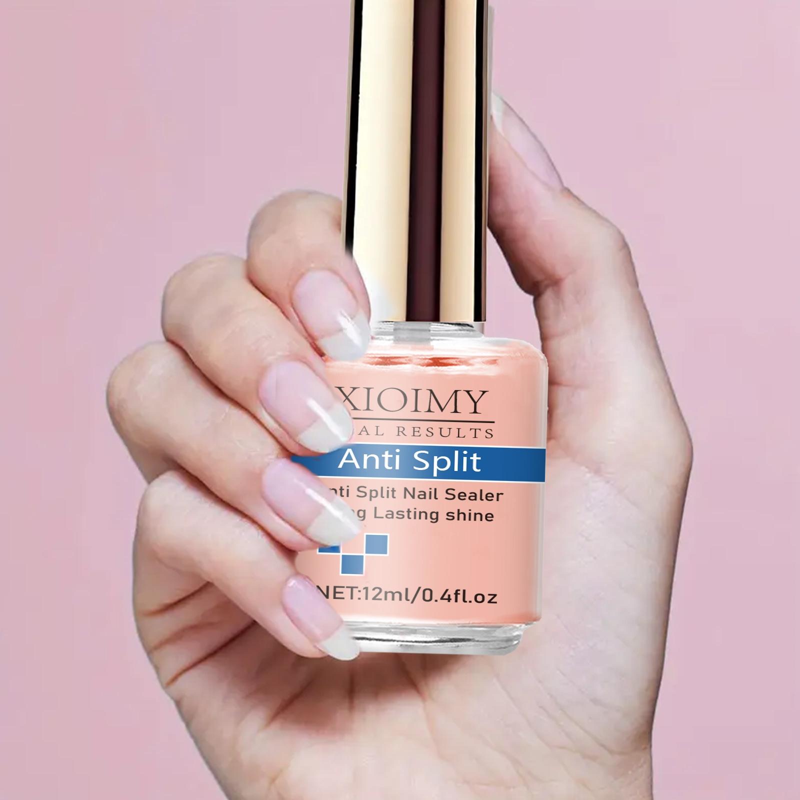 Xioimy 12ML Natural Nail Strengthener with Keratin, Super Effective Anti-Crack Care, Nourishing Healthy Nails, Fast-Drying Non-Irritating Formula