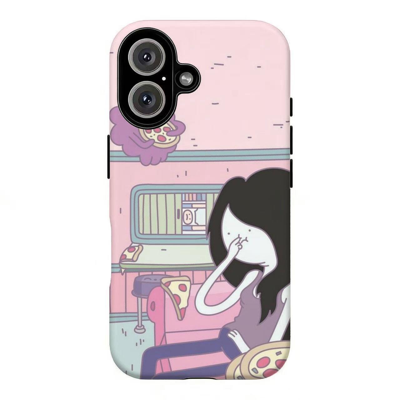 FL-Adventur3 Time Marceline Aesthetic Guitar Phone Case,Retro Cartoon Protective Cover For iPhone 11 12 13 14 15 16 17 Air Pro Max for Samsung S26 S25 S24 S23 S22 S21 Case,Gift for her/him/fans