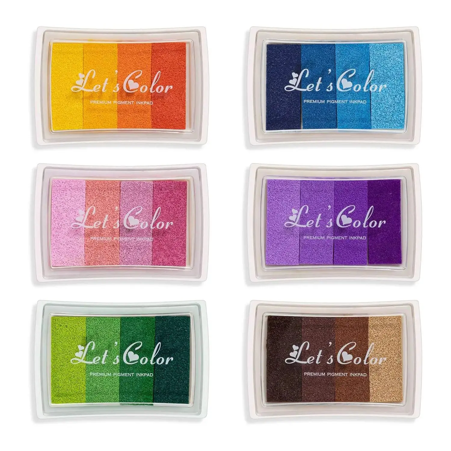 Mixed Color Ink Stamps, 6 Pack, Washable DIY Stamp Set, Craft Supplies, Ideal for DIY Crafts and Office Use, Versatile Printing Tools