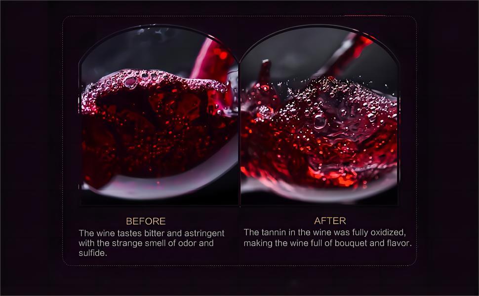 Wine Aerator, Wine Decanter Pump Dispenser Gifts Set,Wine Aerator Pourer Spout.Wine Dispenser Pump Wine Accessories, Wine Gifts for Wine Lovers Black-