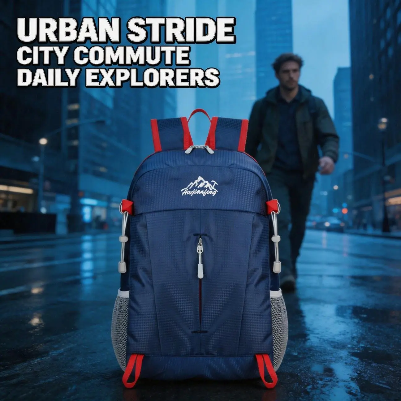 JSERYISGN Packable Hiking Daypack, Ultra Light Foldable Backpack with Compact Storage Pouch