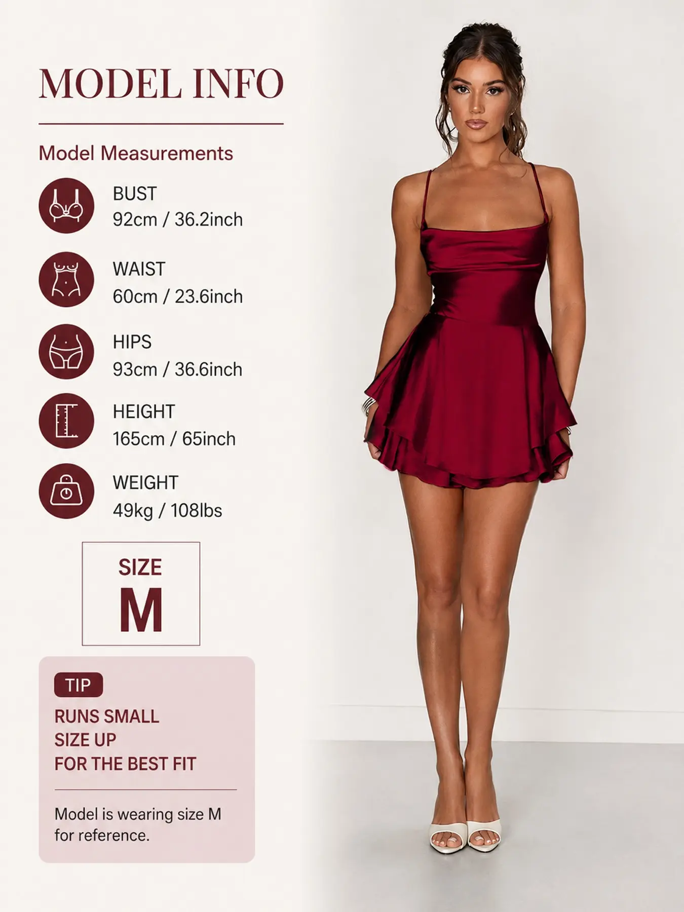 Women's Plain Lace Up Backless Tiered Layer Stretchy Satin Cami Dress, Summer Clothes Women, Womenswear, Elegant Chic Cowl Neck Sleeveless A Line Short Dress for Party Holiday Wedding Guest Evening Formal Wear, Date Night Dresses, Dresses for Women