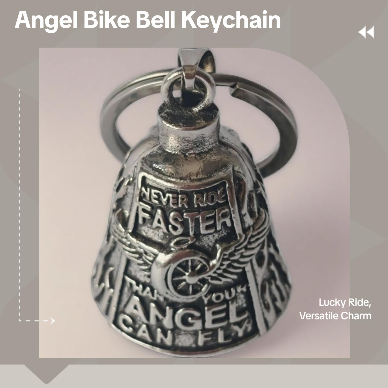 Motorcycle Guardian Angel Bell, Unisex Riding Bell, Lucky Motorcycle Bell, Pet Charm, Keychain, Multi-Use, Motorcycle Accessories, Bike Accessories