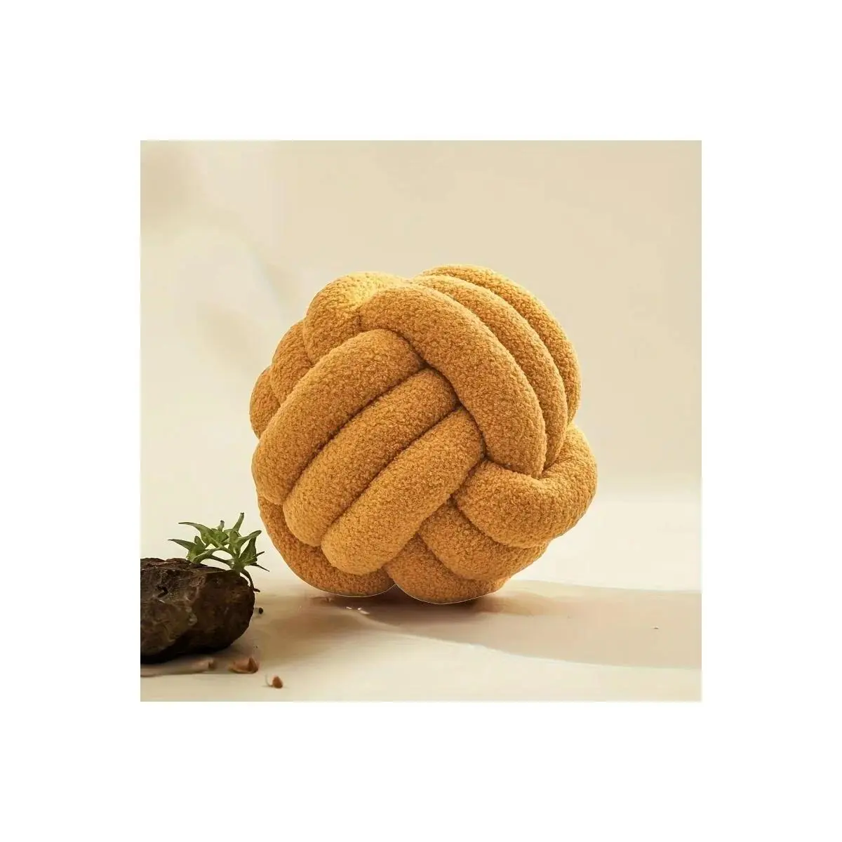 Woven Ball Pillow Knotted Cushion with Backrest Round Ball Shape Perfect for Sofa Decoration For Home Bedroom Decoration