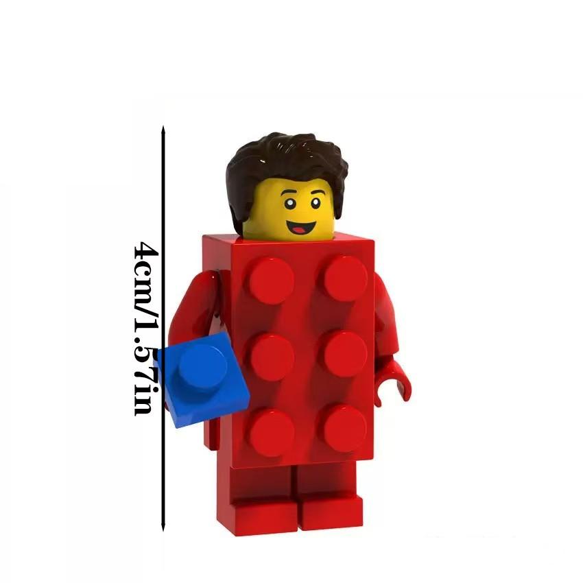 1pc Cartoon Building Block Figure Keychain Pendant, Ideal Gift for Kids, Fun and Creative Toy Accessory, Perfect Present for Children