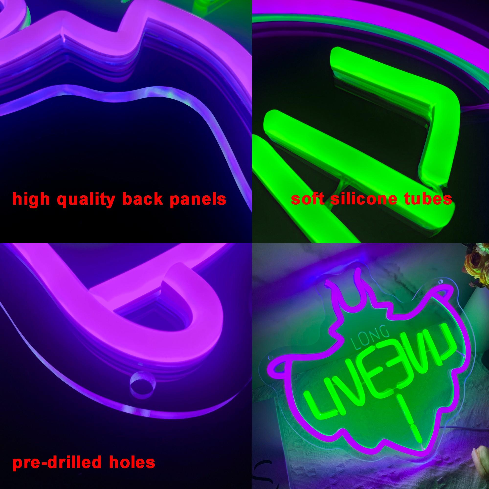 1pc Descendants Neon Sign, LED Descendants Neon Signs for Wall and Room , USB Neon Night Light for Game Room Bedroom Birthday Wedding Party Gifts