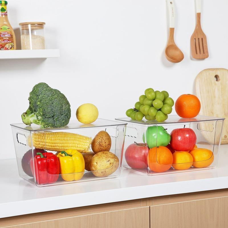 Transparent Storage Box, Stackable Trash Bag Dispenser for Kitchen Sink & Laundry Room, Plastic Trash Bag Rack, Multifunctional Organizer