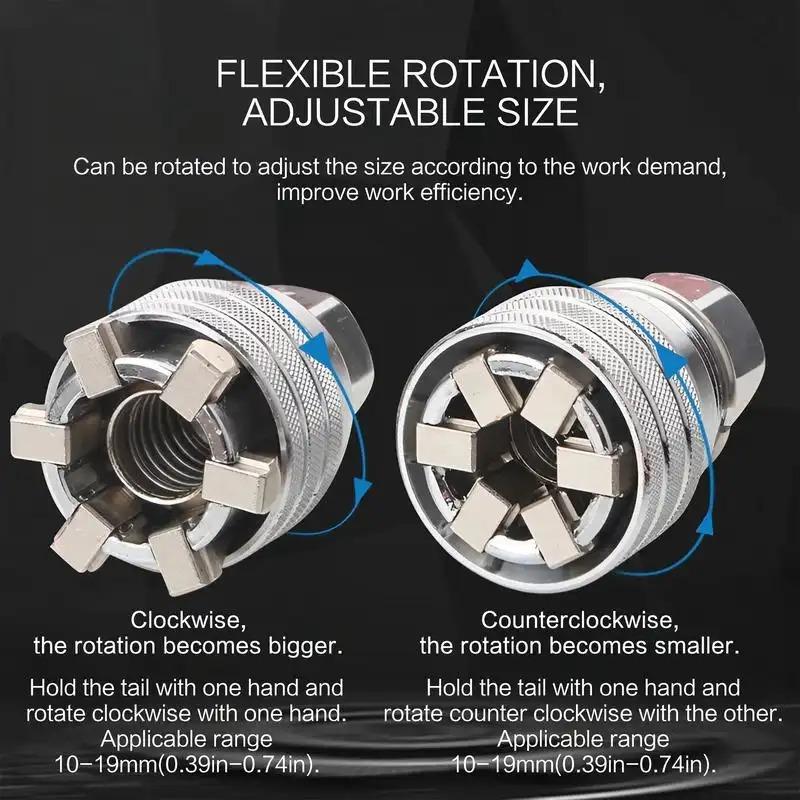 Adjustable Universal Socket Wrench, 3/8 Drive Multi-Function Sleeve Wrench, Professional Sockets Tools for Ratchet Torque Wrench and Power Drill
