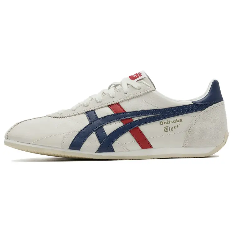 Onitsuka Tiger Runspark Comfortable Retro Leather Slip-Resistant Lightweight Low-Top Casual Running Shoes for Men and Women Verifiable, with credentials and supporting global authentication