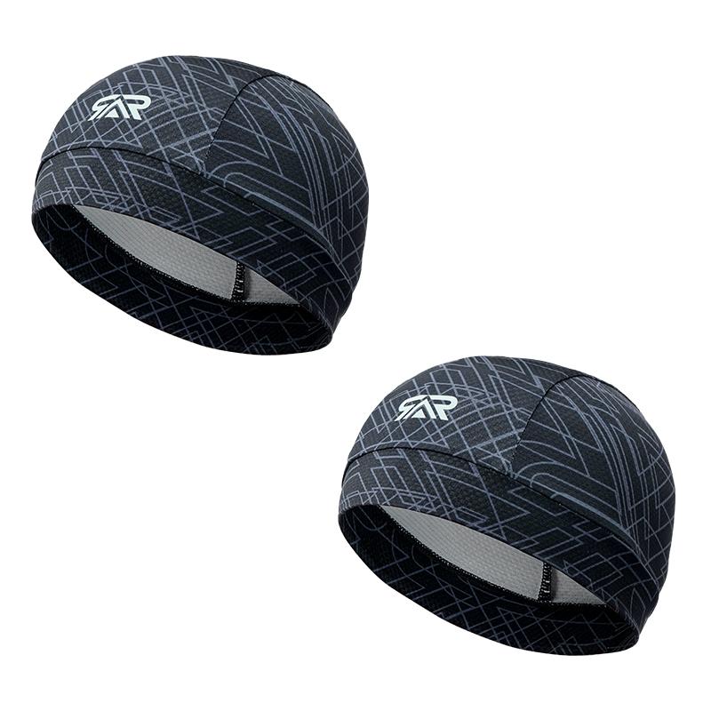 Soft Helmet Liner Beanie, Stretchy Helmet Hat, 2 Counts/set Breathable Cooling Mesh Cycling Motorcycling Hat, Outdoor UV Protection Cap for Men & Women