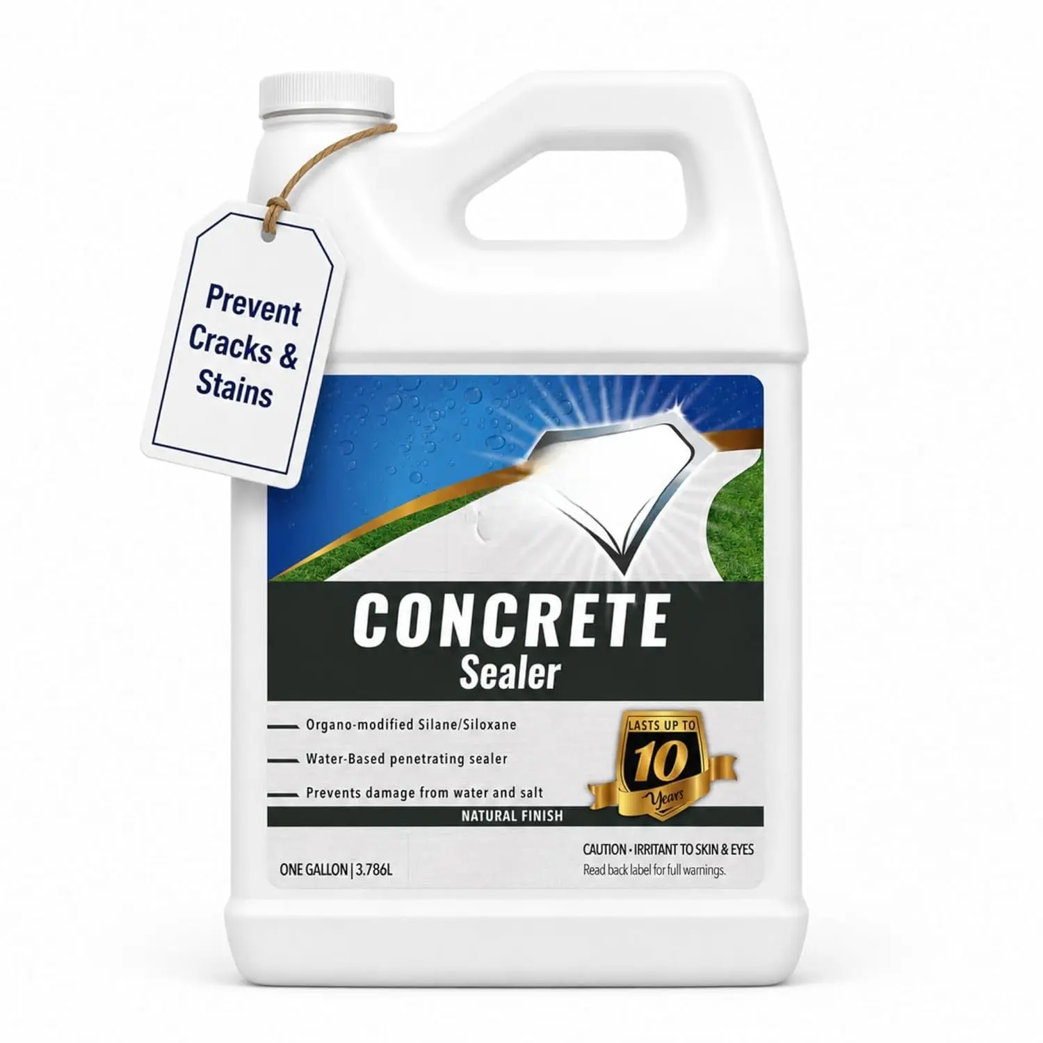 Concrete Sealer – Penetrating Water Repellent Sealer for Driveways, Patios, Pavers, Brick, Grout & Masonry – Indoor & Outdoor Protection (128oz)