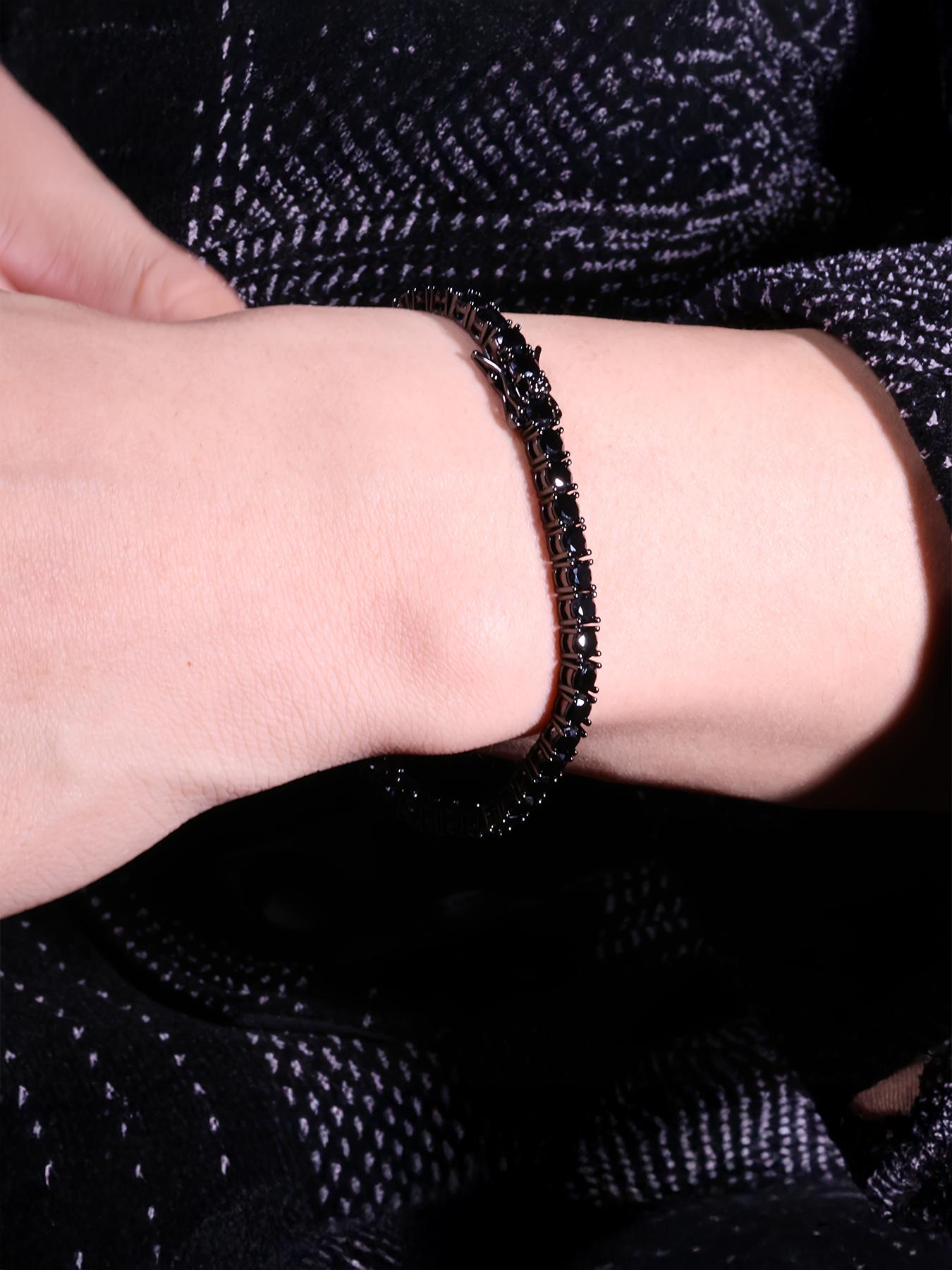 Iced Chics 2 Piece Set Bracelet & Necklace, 4mm Tennis Chain, Hip Hop Street Style, Fashionable Gift for Dad & Boyfriend