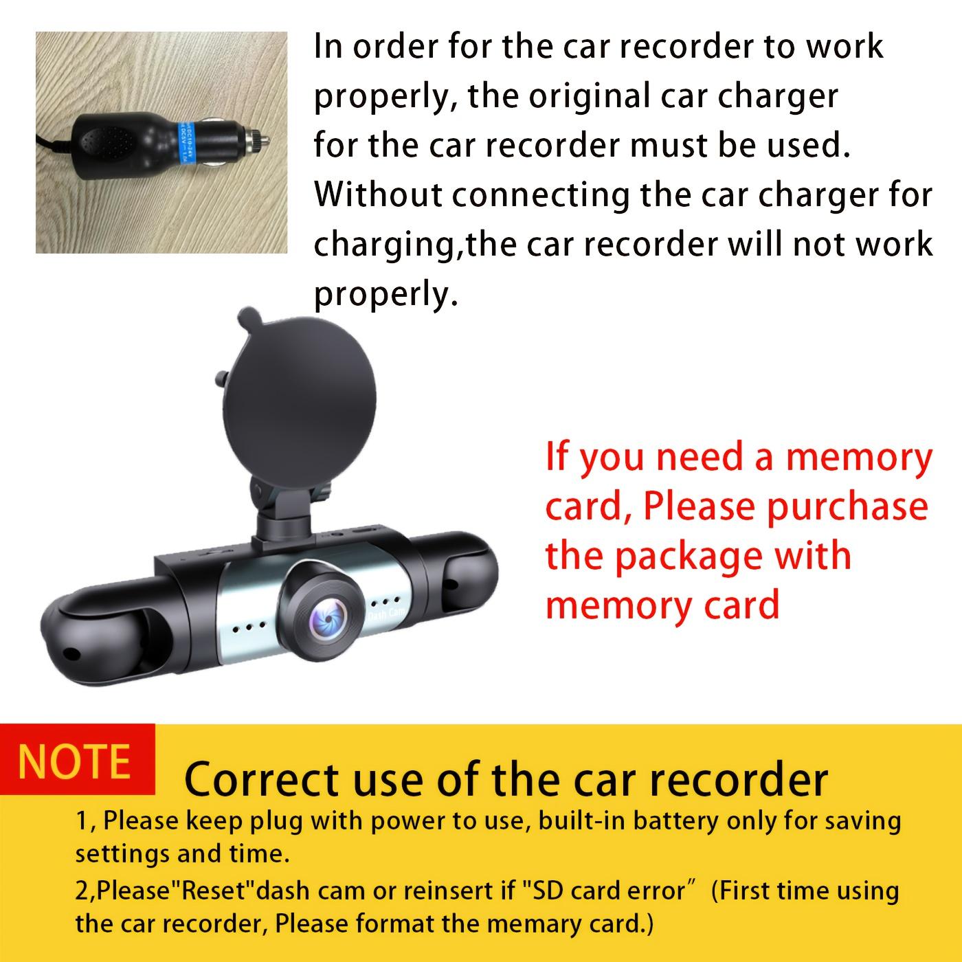 360° 4-Channel 1080P Ultimate Security Dash Cam Kit — 1080P Front, 720P Side & Rear Cameras — Super Night Vision, WDR, G-Sensor, Loop Recording, Optional Memory Card & Lenses — Safe Driving Black Box