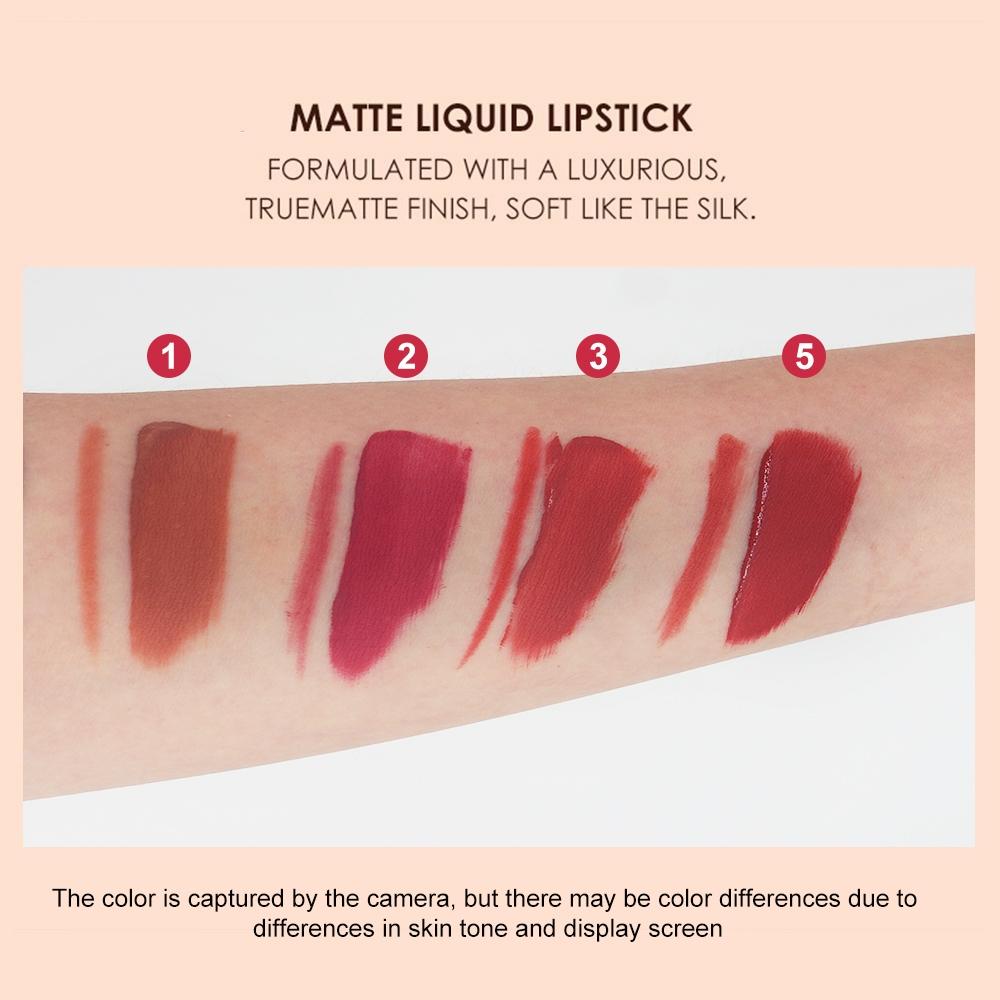 Matte Lipstick & Lip Liner Makeup Set, Liquid Lip Liner, 2 Counts Long Lasting Easy Coloring Lipsticks, Moisturizing Lip Kit, Natural Lip Color, Suitable for All Occasions
