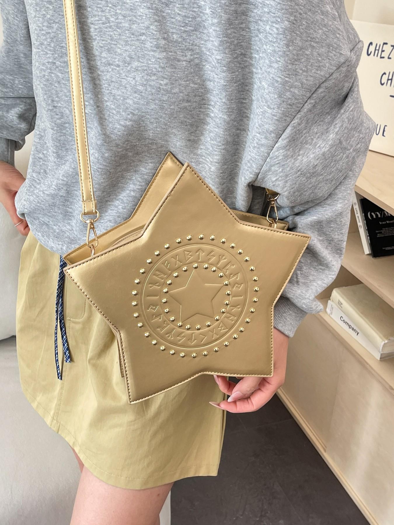 Trendy Star Crossbody Shoulder Bag, 2026 New Fashionable PU Material, Casual Style for All Seasons, Ideal for Travel and Daily Use