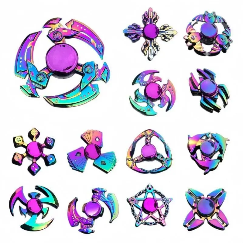 3Pcs Metal Spinner Fidget High Speed Hand Spinners Stress Relief Fidget Toy Birthday Party Favors Classroom Prize for Kids Adult