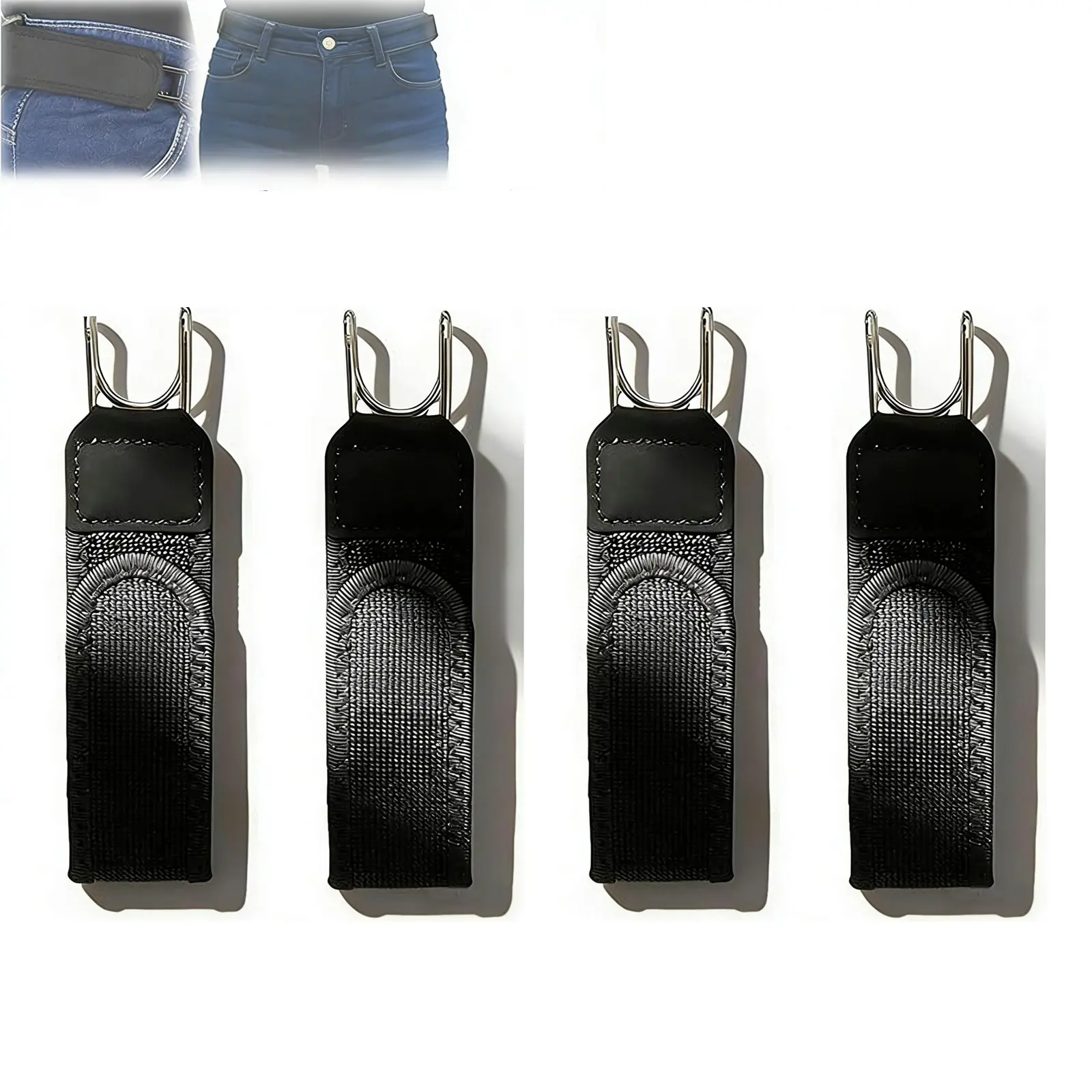 Unisex Elastic Invisible Waist Belt, Adjustable Velcro, Outdoor Work Daily Casual Edc Belt, 2-4 Pieces Set