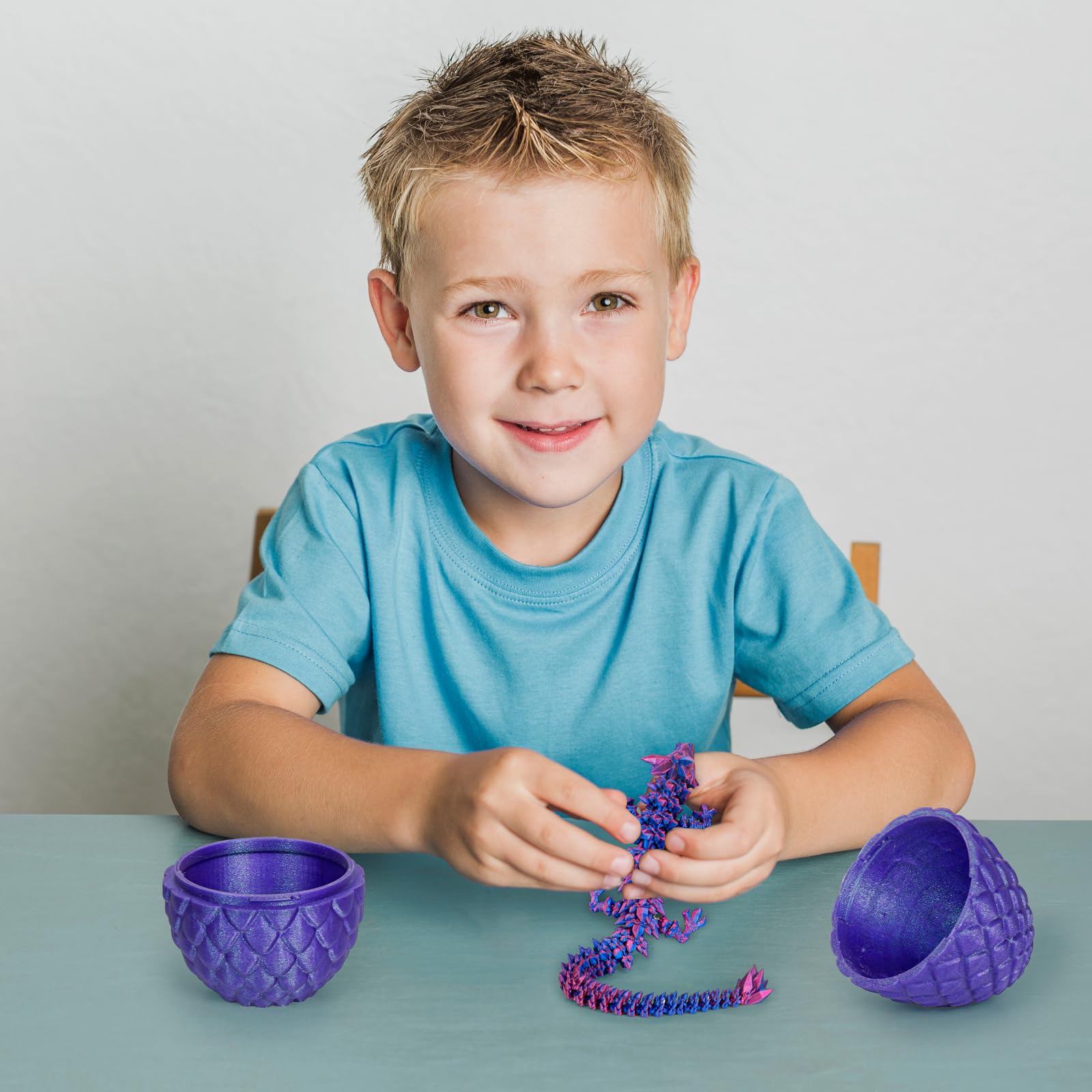 3D Printed Dragon Statue, 1 Count Vibrant Gradient Design Dragon Egg Ornament, Creative Desktop Decoration for Home Office, Home Decor Gifts