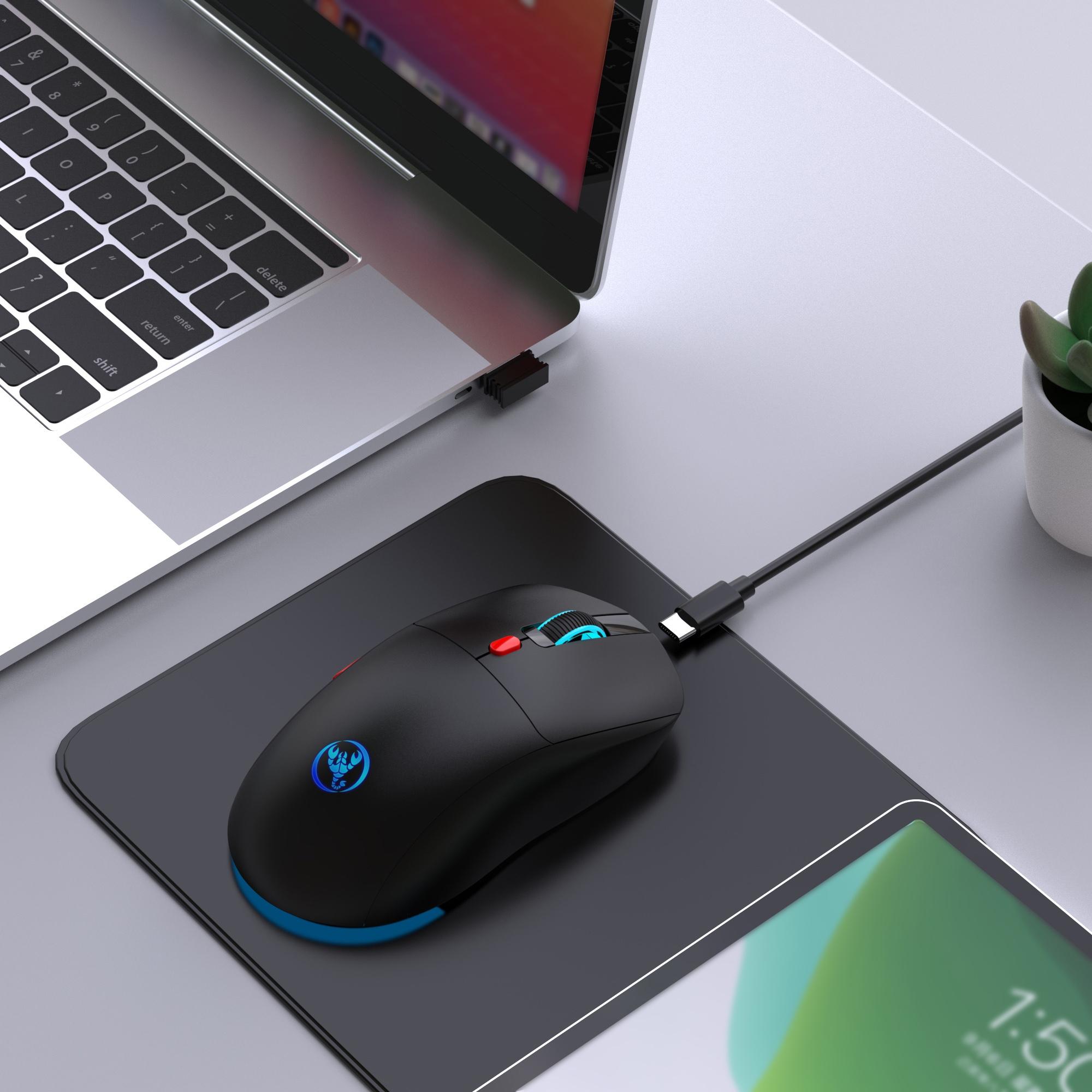 Wireless 2.4g Mouse with 650 mah Battery, Optical Movement Detection, Right Hand Orientation, Suitable for PC Laptop MAC Gaming Office Use Ergonomic Gaming Mouse