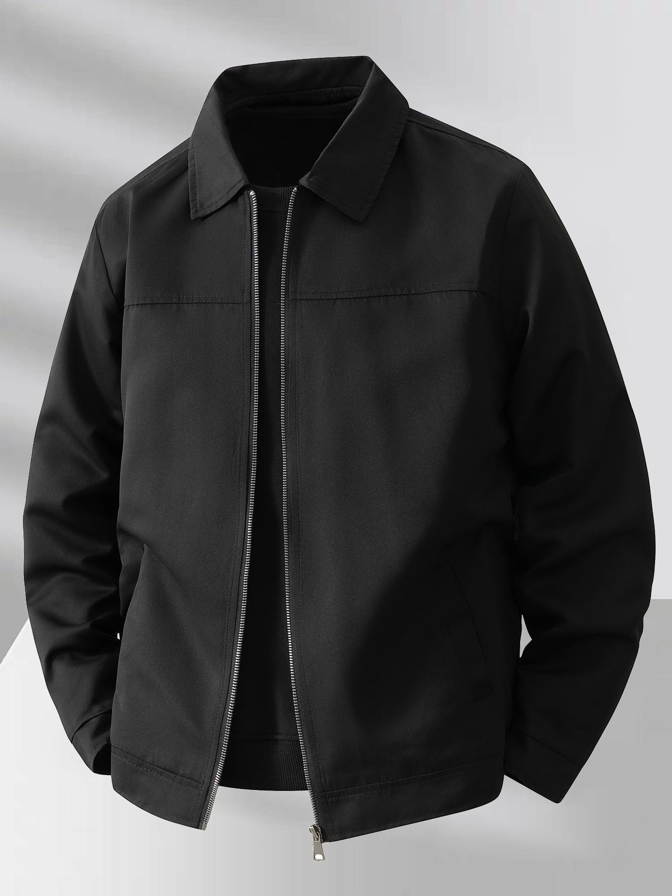 Men's Lightweight Casual Jacket, Polyester Fabric, Zipper Closure, Collar Design, Suitable for Daily Wear & Travel