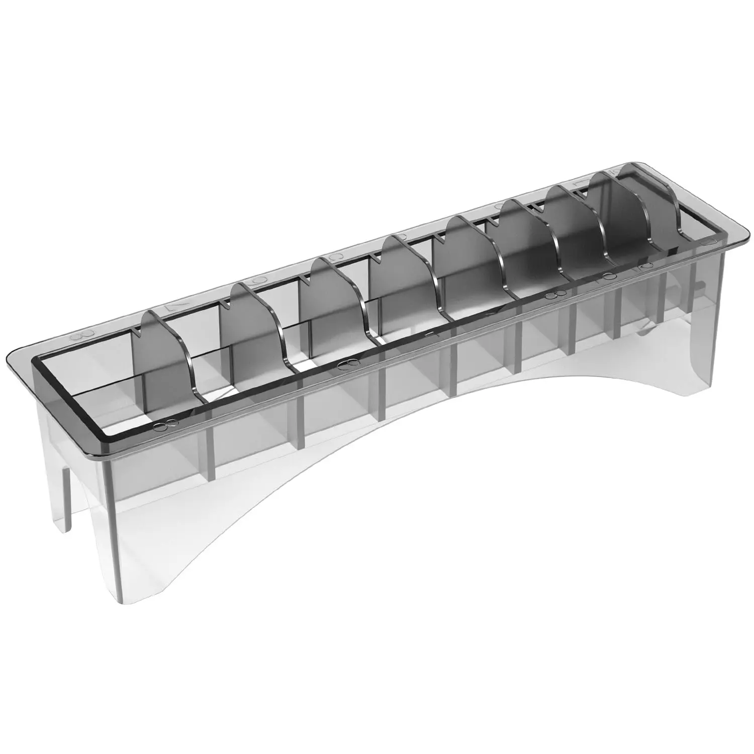 Clipper Guard Holder Organizer, 10 Slot ABS Clipper Comb Case, Professional Barber Guards, Clipper Comb Holder Case