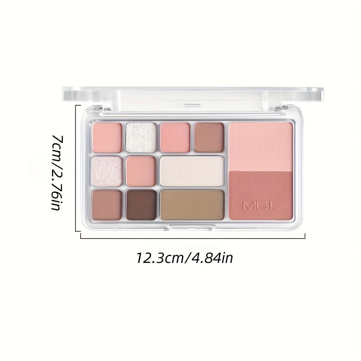 12-Color Eyeshadow Palette & Eyeliner Pen Set, Eye Makeup Cosmetic, Multi-Functional Shades for Highlighting, Blush, Contour, Smooth Liner, Perfect for Daily Use